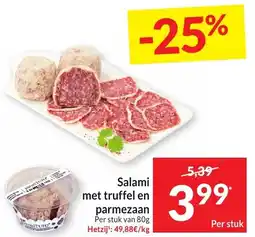 Intermarché Salami met truffel en parmezaan aanbieding