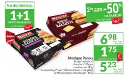 Intermarché Monique Ranou Burger raclette of charolais en maxi bacon aanbieding