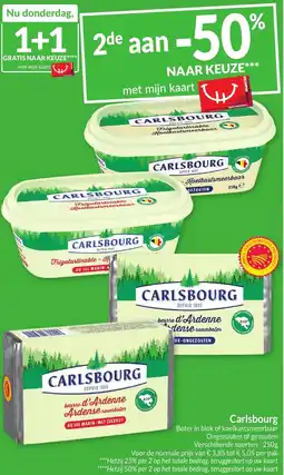 Intermarché Carlsbourg Boter in blok of koelkastsmeerbaar Ongezouten of gezouten aanbieding