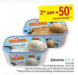Intermarché Ijsboerke ljs in bak aanbieding