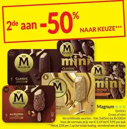 Intermarché Magnum Ijssticks Groot of mini aanbieding