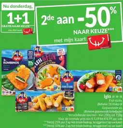 Intermarché Iglo Fish sticks of Gepaneerde vis aanbieding