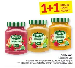 Intermarché Materne Mousseline Duo aanbieding