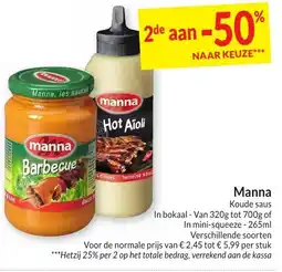 Intermarché Manna Koude saus aanbieding