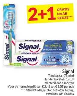 Intermarché Signal Tandpasta of Tandenborstel aanbieding