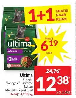 Intermarché Ultima Brokjes Voor gesteriliseerde katten aanbieding