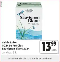 Colruyt Val de Loire I.G.P. Le Pré Clos Sauvignon Blanc 2024 aanbieding
