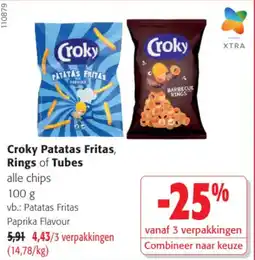 Colruyt Croky Patatas Fritas, Rings of Tubes aanbieding