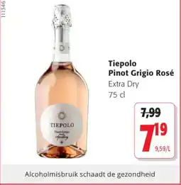 Colruyt Tiepolo Pinot Grigio Rosé Extra Dry aanbieding
