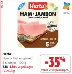 Colruyt Herta Ham ontvet en gegrild aanbieding