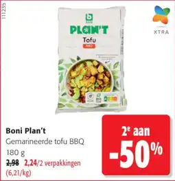 Colruyt Boni Plan't Gemarineerde tofu BBQ aanbieding