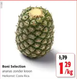 Colruyt Boni Selection ananas zonder kroon aanbieding