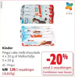 Colruyt Kinder Pingui cake melk-chocolade aanbieding