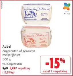 Colruyt Aubel ongezouten of gezouten melkerijboter aanbieding