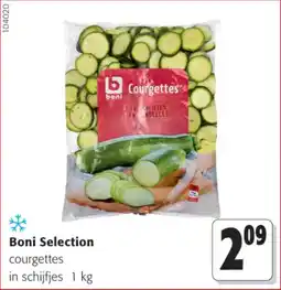 Colruyt Boni Selection courgettes in schijfjes aanbieding