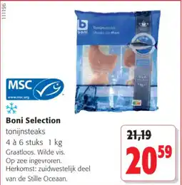 Colruyt Boni Selection tonijnsteaks aanbieding