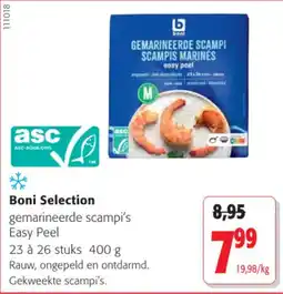 Colruyt Boni Selection gemarineerde scampi's Easy Peel aanbieding