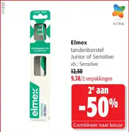 Colruyt Elmex tandenborstel Junior of Sensitive aanbieding