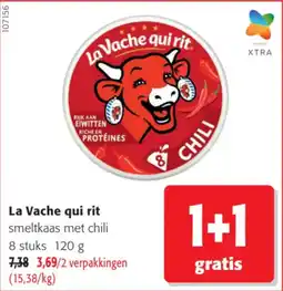 Colruyt La Vache qui rit smeltkaas met chili aanbieding