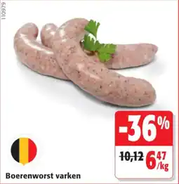 Colruyt Boerenworst varken aanbieding