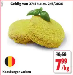 Colruyt Kaasburger varken aanbieding