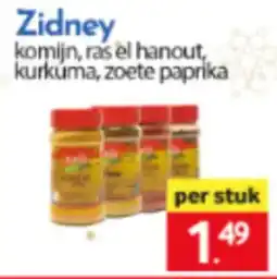 Tanger Markt Zidney komijn, ras el hanout kurkuma, zoete paprika aanbieding
