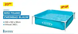 Euroshop Intex Mini Frame Zwembad Blauw aanbieding