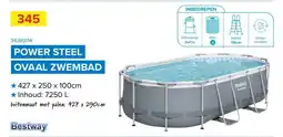 Euroshop Bestway Power Steel Ovaal Zwembad aanbieding