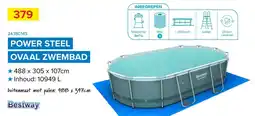 Euroshop Bestway Power Steel Ovaal Zwembad aanbieding