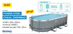 Euroshop Bestway Power Steel Ovaal Zwembad aanbieding