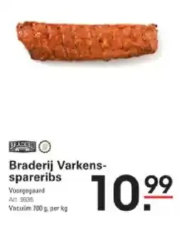 Sligro Braderij Varkens Spareribs aanbieding