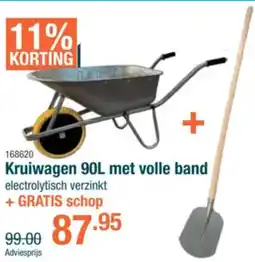 Cevo Kruiwagen met volle band aanbieding