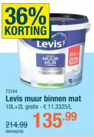 Cevo Levis muur binnen mat aanbieding