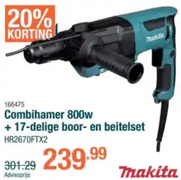Cevo Makita Combihamer delige boor en beitelset aanbieding