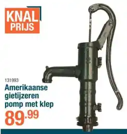 Cevo Amerikaanse gietijzeren pomp met klep aanbieding
