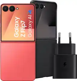 Coolblue Samsung Galaxy Z Flip 7 256GB Rood 5G + Accessoirepakket aanbieding