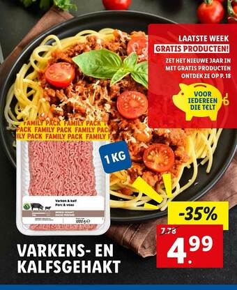 Lidl Varkens En Kalfsgehakt aanbieding