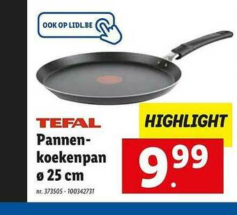 Lidl Tefal Pannenkoekenpan aanbieding