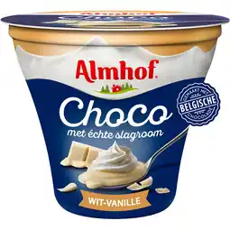 Albert Heijn Almhof Choco met echte slagroom wit-vanille aanbieding