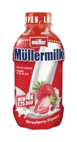 Albert Heijn Müller Mullermilk aardbeismaak aanbieding