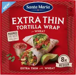 Albert Heijn Santa Maria Extra thin tortilla wheat medium aanbieding