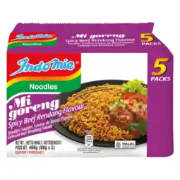 Albert Heijn Indo mie Noodles mi goreng spicy beef 5-pack aanbieding
