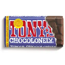 Albert Heijn Tony's Chocolonely Reep donkere melk pretzel toffee aanbieding