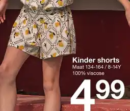 Zeeman Kinder shorts aanbieding