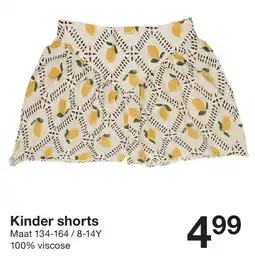 Zeeman Kinder shorts aanbieding