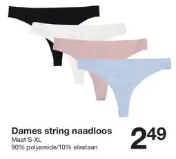 Zeeman Dames string naadloos aanbieding