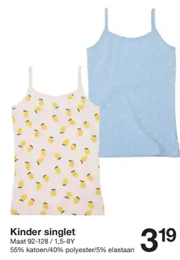 Zeeman Kinder singlet aanbieding