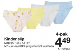 Zeeman Kinder slip aanbieding