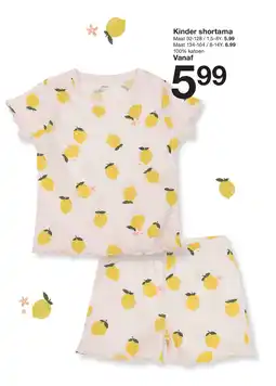 Zeeman Kinder shortama aanbieding