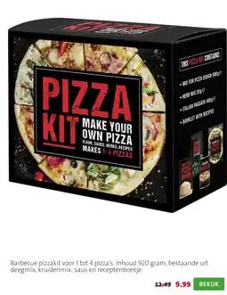 Intratuin Barbecue pizzakit voor 1 tot 4 pizza's aanbieding
